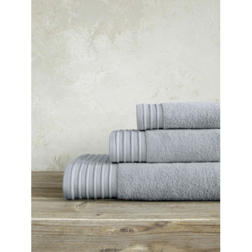 Πετσέτα Λουτρού (90x145) Βαμβάκι Zero Twist 500 γραμ/τμ Nima Feel Fresh Steel Gray (Ανοιχτό Γκρι)