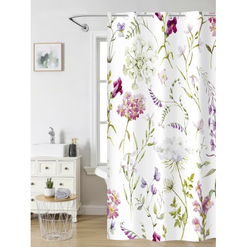 Κουρτίνα Μπάνιου (180x200) Υφασμάτινη Αδιάβροχη Nima Roselle