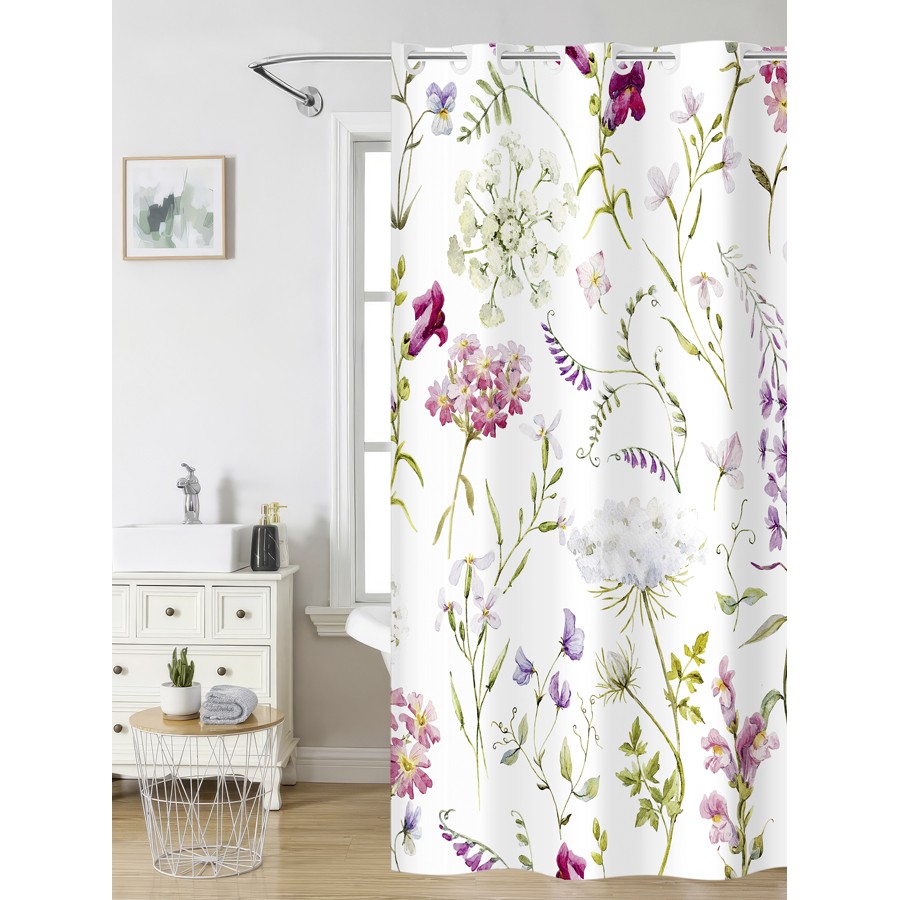 Κουρτίνα Μπάνιου (180x200) Υφασμάτινη Αδιάβροχη Nima Roselle