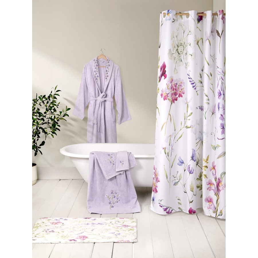 Κουρτίνα Μπάνιου (180x200) Υφασμάτινη Αδιάβροχη Nima Roselle