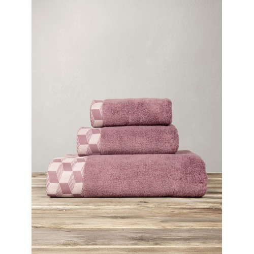 Πετσέτα Χεριών (40x60) Βαμβάκι Zero Twist 600 γραμ/τμ Nima Luxe Apple Pink