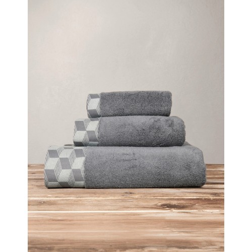 Πετσέτα Λουτρού (90x145) Βαμβάκι Zero Twist 600 γραμ/τμ Nima Luxe Dark Grey
