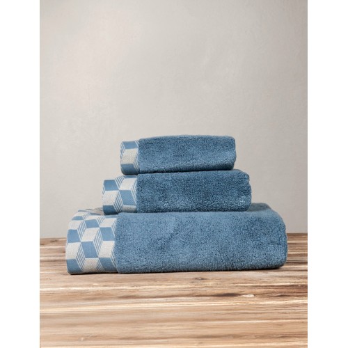 Πετσέτα Λουτρού (90x145) Βαμβάκι Zero Twist 600 γραμ/τμ Nima Luxe Denim Blue