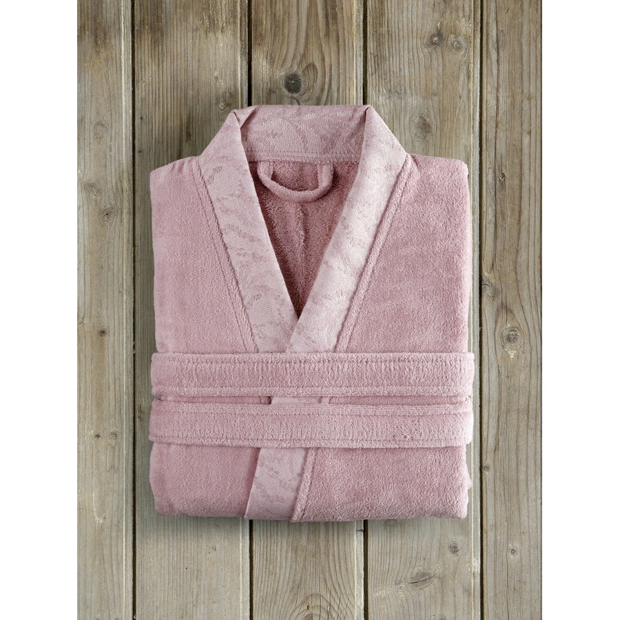 Μπουρνούζι Βελουτέ (Large) με Γιακά Nima Inverno Pink