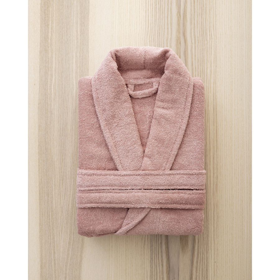 Μπουρνούζι Κιμονό με 3/4 Μανίκι (XLarge) Βαμβακερό Πετσετέ 350γρ/τμ. Nima Pure Apple Pink