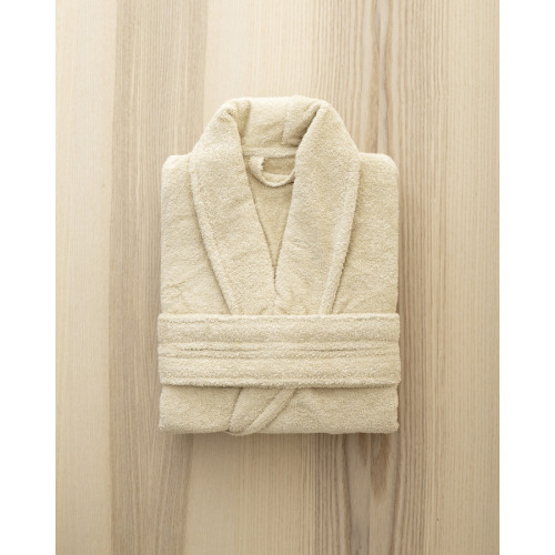 Μπουρνούζι Κιμονό με 3/4 Μανίκι X(XLarge) Βαμβακερό Πετσετέ 350γρ/τμ. Nima Pure Sand Beige