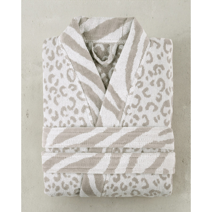 Μπουρνούζι Με Γιακά (Medium) Βαμβακερό Βελουτέ 480γρ/τμ. Nima Safari