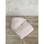 Μπουρνούζι (Medium) Βελουτέ με Κουκούλα Nima Zen Powder Pink (Πούδρα)