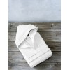 Μπουρνούζι (Large) Βελουτέ με Κουκούλα Nima Zen White (Λευκό)