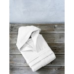 Μπουρνούζι (Small) Βελουτέ με Κουκούλα Nima Zen White (Λευκό)