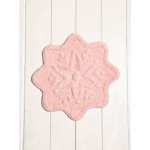 Ταπέτο-Πατάκι Μπάνιου (55x55) Σε Σχήμα Λουλούδι Βαμβακερό 2000 γρ/τμ Nima Lily Pink