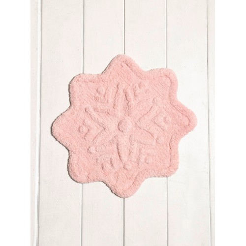 Ταπέτο-Πατάκι Μπάνιου (55x55) Σε Σχήμα Λουλούδι Βαμβακερό 2000 γρ/τμ Nima Lily Pink