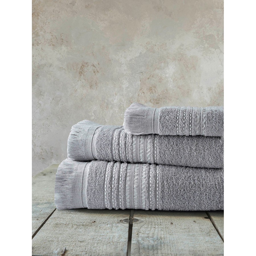 Σετ Πετσέτες 3 τεμαχίων (Χειρός|Προσώπου|Λουτρού) Nima Allora Grey