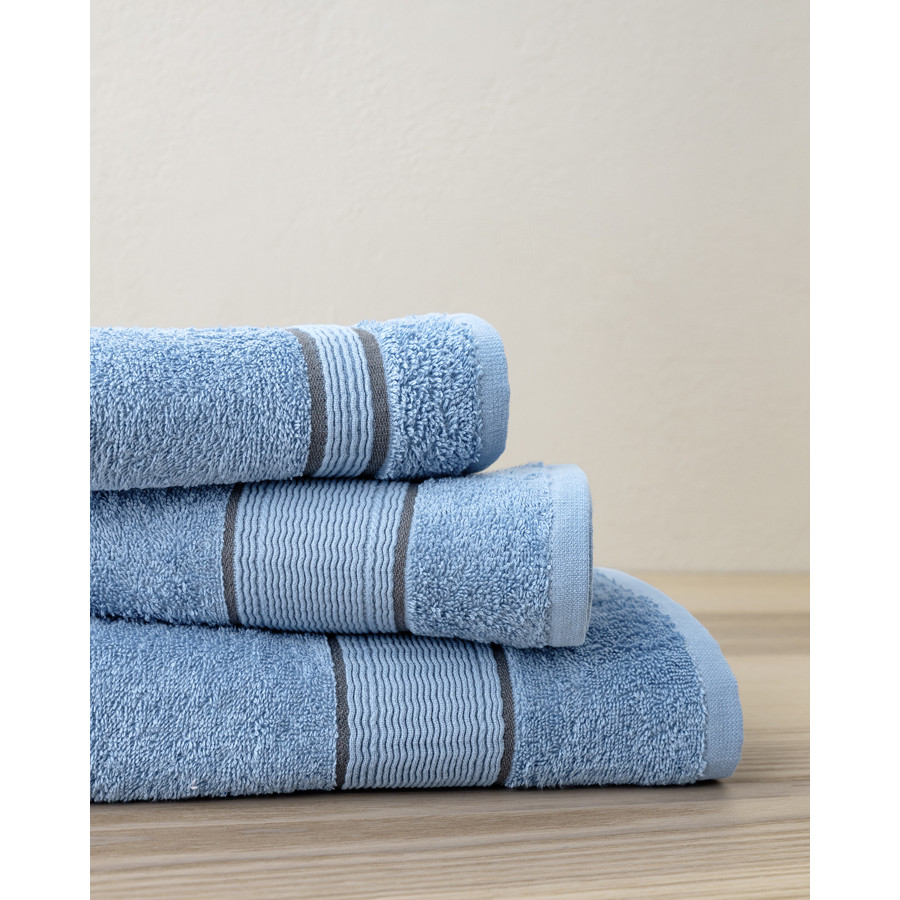 Πετσέτα Προσώπου (50x90) Βαμαβακερή Πενιέ 460γρ/τμ. Nima Elyon Aegean Blue