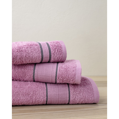 Πετσέτα Χειρός (30x50) Βαμαβακερή Πενιέ 460γρ/τμ. Nima Elyon Dusty Pink