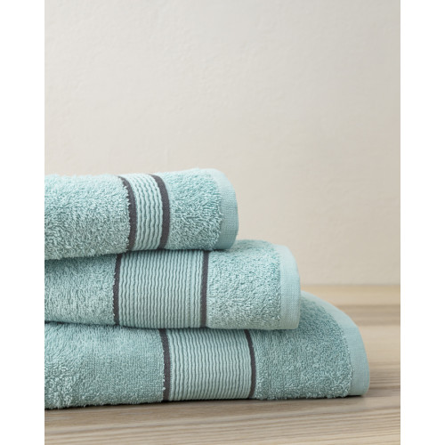 Σετ Πετσέτες 3 τεμαχίων (Χειρός|Προσώπου|Λουτρού) Βαμαβακερές Πενιέ 460γρ/τμ. Nima Elyon Emerald