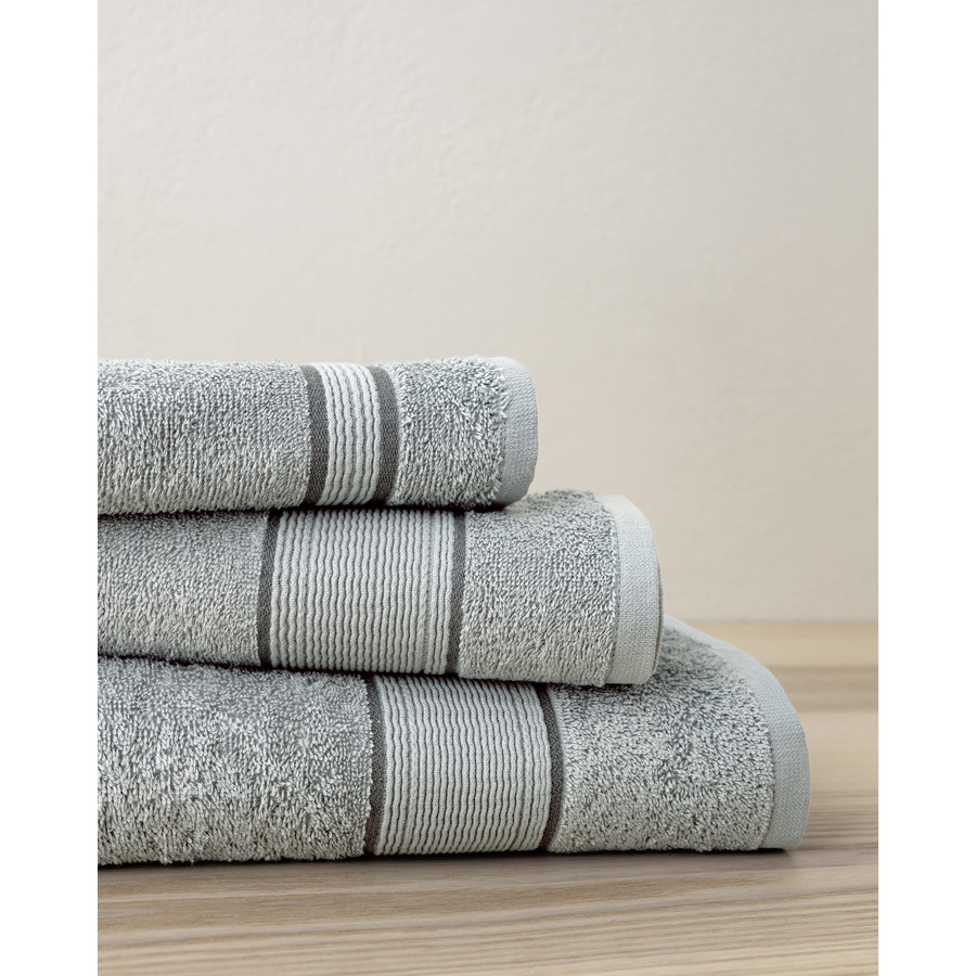 Πετσέτα Χειρός (30x50) Βαμαβακερή Πενιέ 460γρ/τμ. Nima Elyon Gray