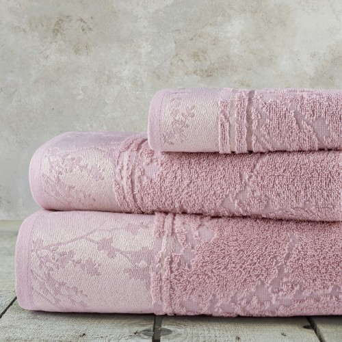 Σετ Πετσέτες 3 τεμαχίων (Χειρός|Προσώπου|Λουτρού) Nima Inverno pink