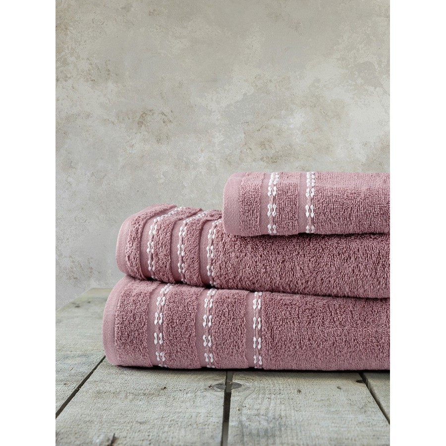 Σετ Πετσέτες 3 τεμαχίων (Χειρός|Προσώπου|Λουτρού) Nima Retour Apple Pink