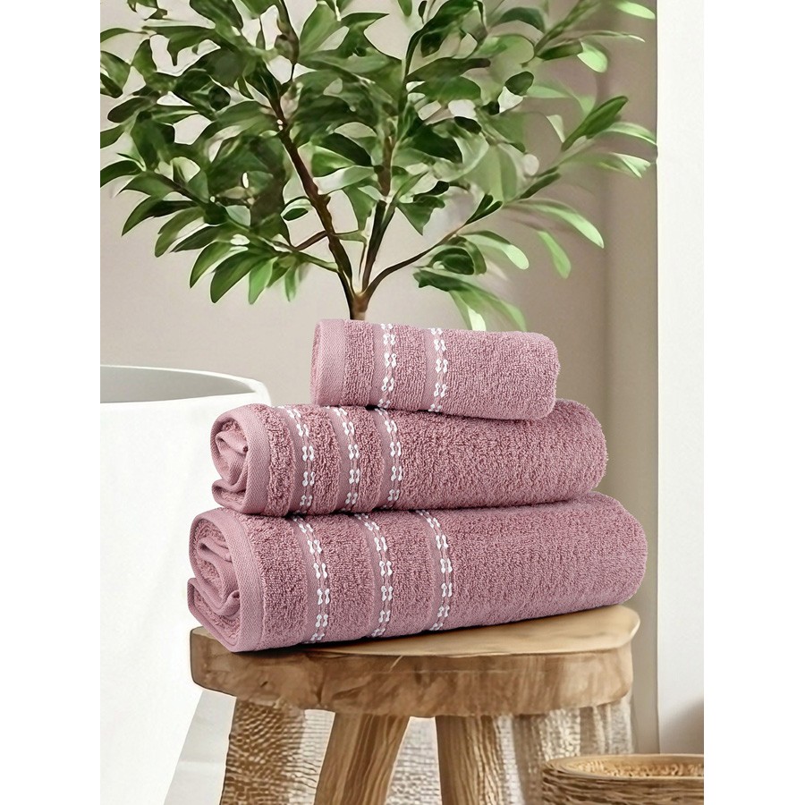 Σετ Πετσέτες 3 τεμαχίων (Χειρός|Προσώπου|Λουτρού) Nima Retour Apple Pink