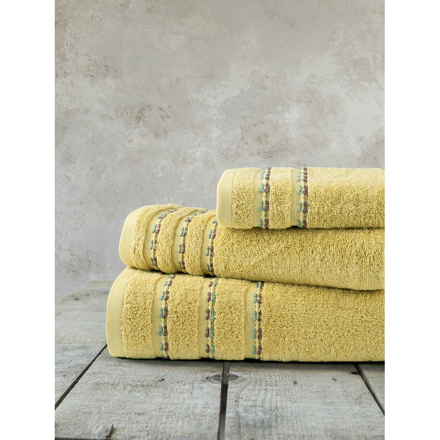 Σετ Πετσέτες 3 τεμαχίων (Χειρός|Προσώπου|Λουτρού) Nima Retour Mustard