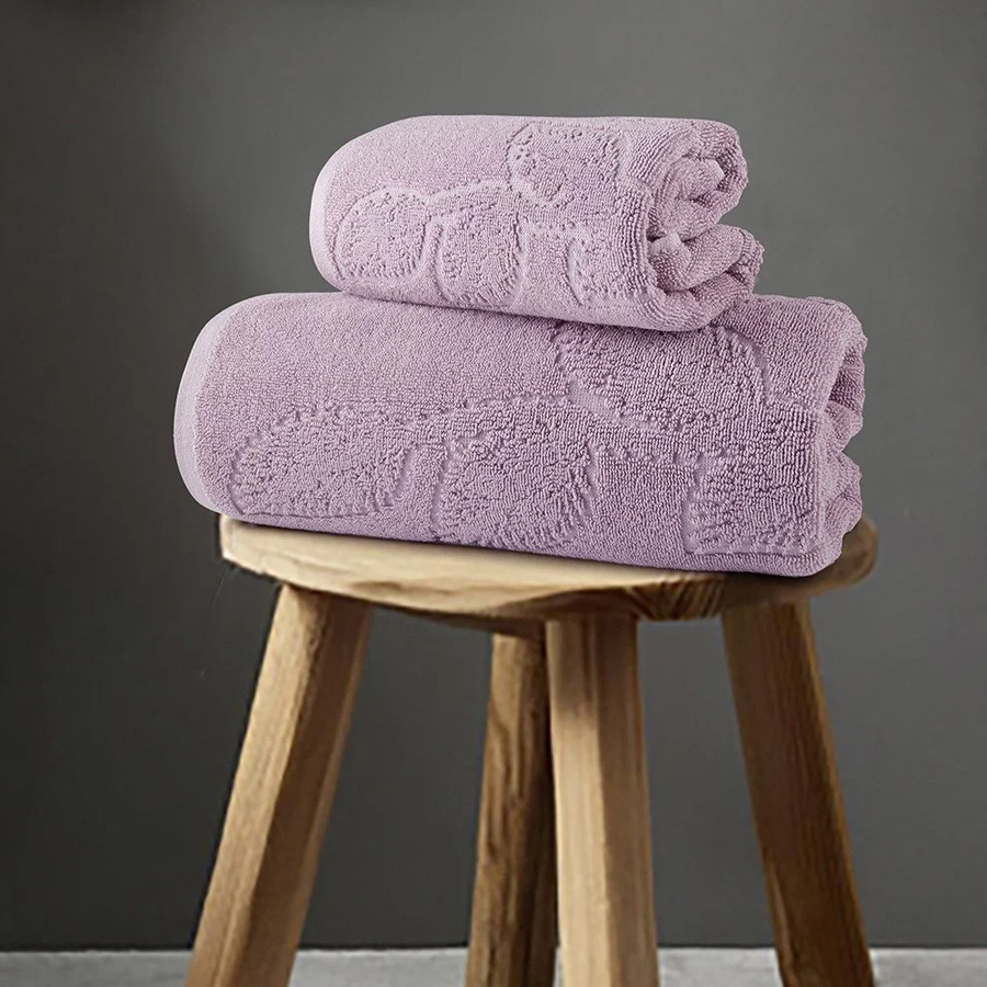 Σετ Πετσέτες 2 τεμαχίων (Προσώπου|Λουτρού) Ζακάρ Nima Serenity Lilac
