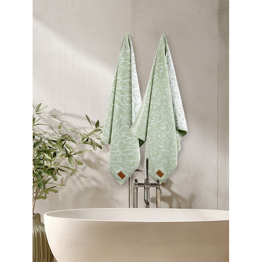 Σετ Πετσέτες 2 τεμαχίων Προσώπου (50x90) Βαμβακερές Nima Temple