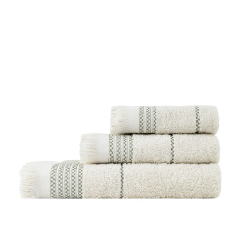 Σετ Πετσέτες 3 τεμαχίων (Χειρός|Προσώπου|Λουτρού) Nima Plush Light Beige