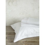 Σετ Νυφικά Σεντόνια King Size (270x280) Βαμβακοσατέν 220 Kλωστών Nima Forever White