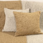 Διακοσμητική Μαξιλαροθήκη Φιγούρας (45x45)  Σενίλ Διπλής Όψης Μονόχρωμη Nima Caldo Beige/Gold