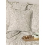 Διακοσμητική Μαξιλαροθήκη Φιγούρας (45x45) Σενίλ Με Ανάγλυφο Σχέδιο Nima Flow Beige