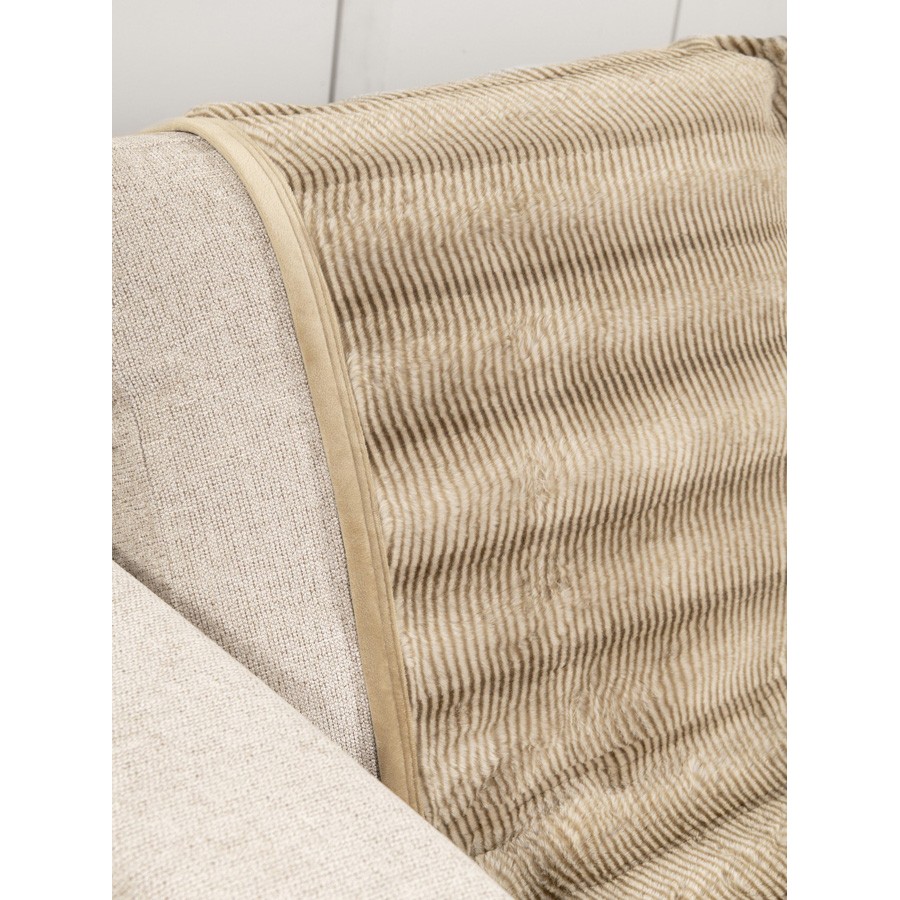 Ριχτάρι Γούνινο για Πολυθρόνα (180x180) Αντιολισθητικό Nima Lunetta Beige