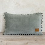 Διακοσμητικό Μαξιλάρι (30x50) Flannel με Πον Πον Μονόχρωμο Nima Macia Sage Green