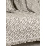 Ριχτάρι για Διθέσιο Καναπέ (180x240) Σενίλ Με Σχέδιο Στη Φάσα και Κρόσσια Nima Roselle Taupe