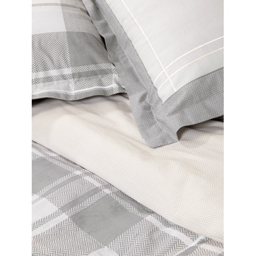 Μαξιλαροθήκες Ζεύγος (52x72+5 oxford) Πάνελ Βαμβακερές Nima Arthur