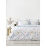Σετ Σεντόνια Μονά (170x260) Floral με Πάνελ Μαξιλαροθήκη Βαμβακερά Nima Belleza