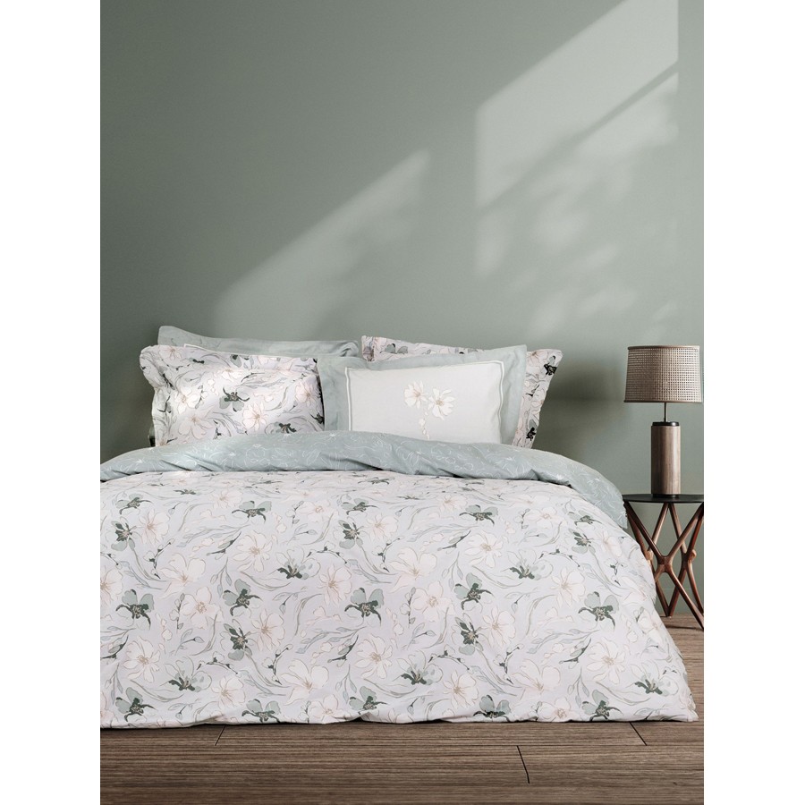 Σετ Σεντόνια Διπλά|Υπέρδιπλα (220x260) με Πάνελ Μαξιλαροθήκες Βαμβακερά Nima Celeste