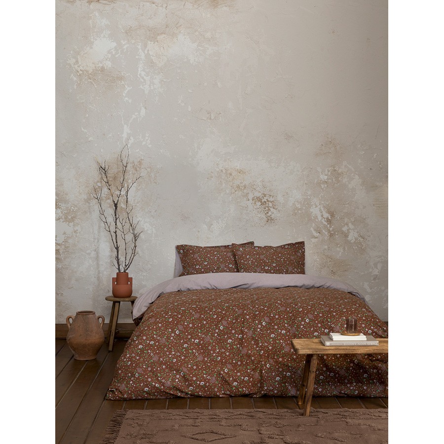 Σετ Παπλωματοθήκη Φανελένια Μονή (160x240) με Μαξιλαροθήκη Nima Wild Flower