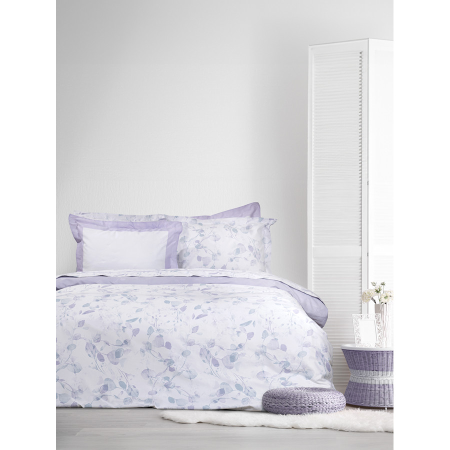 Σετ Παπλωματοθήκη Υπέρδιπλη (220x240) Βαμβακοσατέν 2 όψεων με Μαξιλαροθήκες Nima Liliana