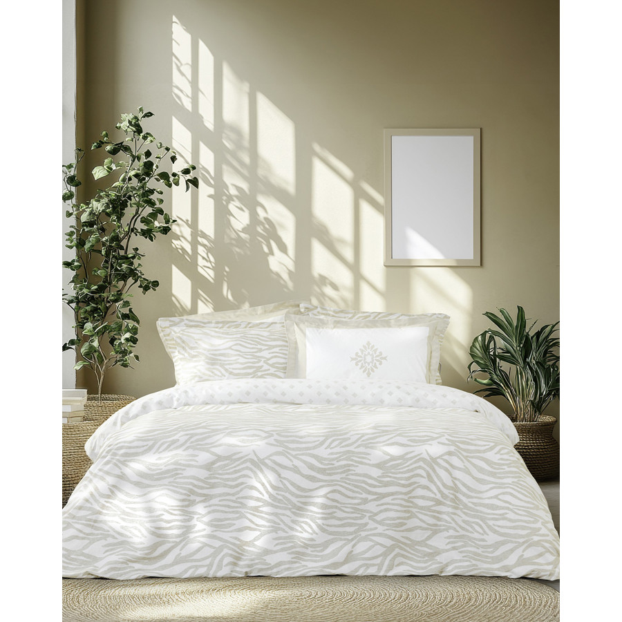 Σετ Σεντόνια King Size (270x280) με Πάνελ Μαξιλαροθήκες Βαμβακερά 144 κλωστές Nima Posh