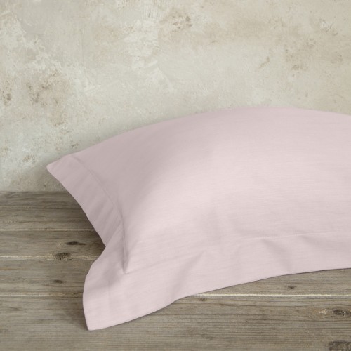Μαξιλαροθήκες Zεύγος (52x72+5) Oxford Μονόχρωμες Βαμβακοσατέν Nima Superior Smoked Rose