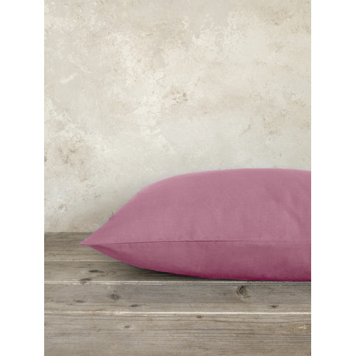 Μαξιλαροθήκες Zεύγος (52x72) Μονόχρωμες Βαμβακερές Nima Unicolors Apple Pink