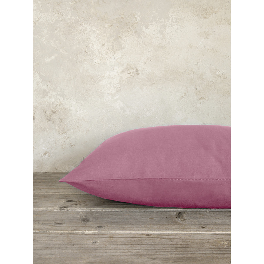 Μαξιλαροθήκες Zεύγος (52x72) Μονόχρωμες Βαμβακερές Nima Unicolors Apple Pink