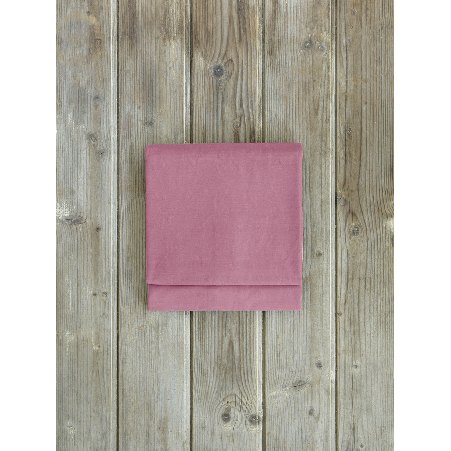 Πανωσέντονο -Σεντόνι χωρίς Λάστιχο King Size (270x280) Μονόχρωμo Βαμβακερό Nima Unicolors Apple Pink