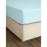 Κατωσέντονο με Λάστιχο Ημίδιπλο (120x200+32) Μονόχρωμo Βαμβακερό Nima Unicolors Light Aqua