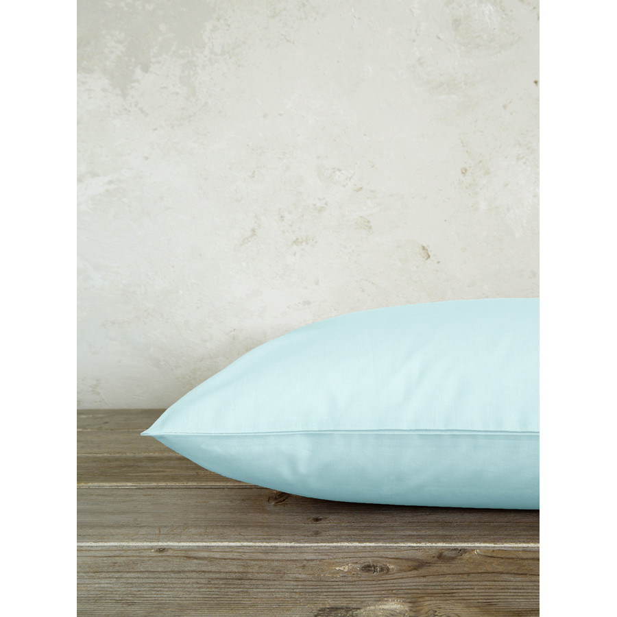 Μαξιλαροθήκες Zεύγος (52x72) Μονόχρωμες Βαμβακερές Nima Unicolors Light Aqua