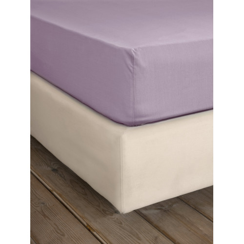 Κατωσέντονο με Λάστιχο Υπέρδιπλο (165x205+35) Μονόχρωμo Βαμβακερό Nima Unicolors Pale Mauve