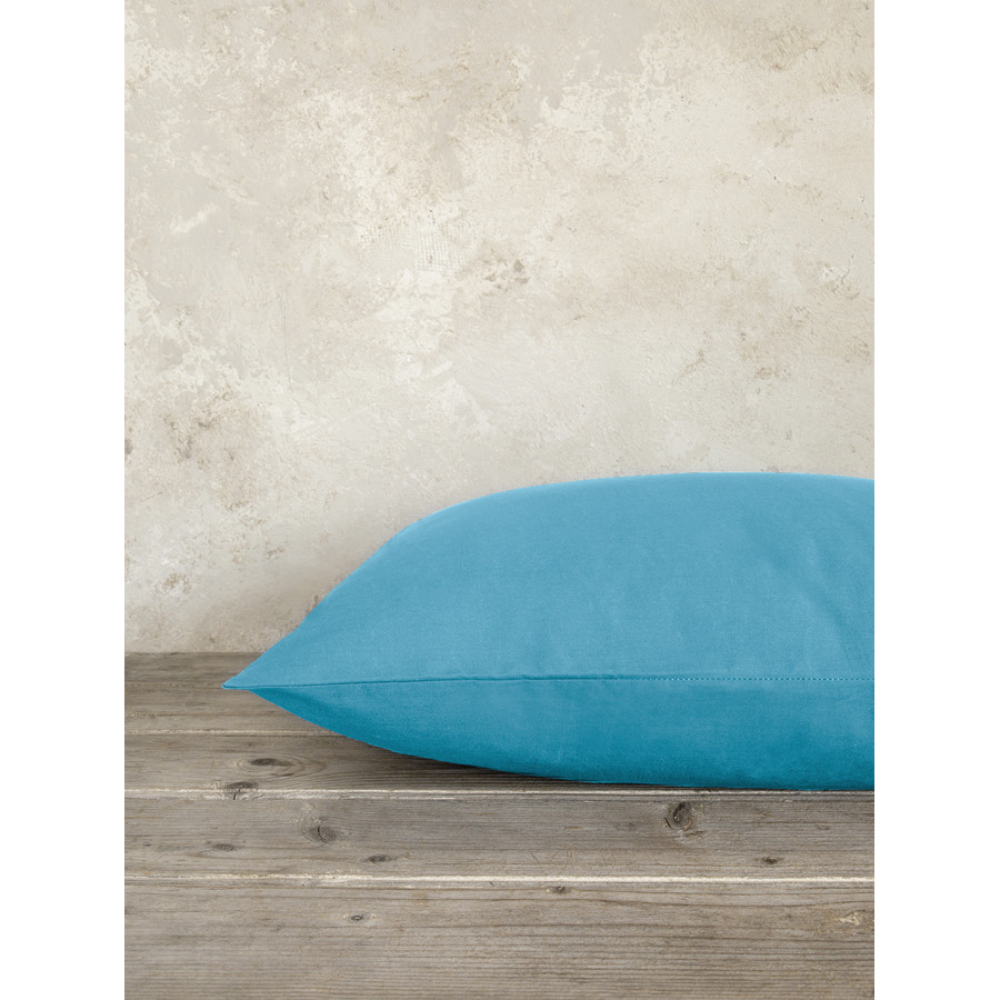 Μαξιλαροθήκες Zεύγος (52x72) Μονόχρωμες Βαμβακερές Nima Unicolors Petrol Blue