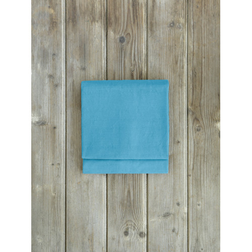 Πανωσέντονο -Σεντόνι χωρίς Λάστιχο Ημίδιπλο (180x260) Μονόχρωμo Βαμβακερό Nima Unicolors Petrol Blue