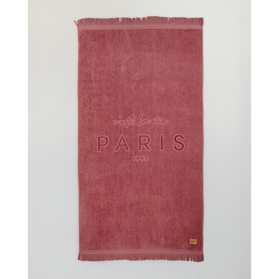 Πετσέτα θαλάσσης (90x160) Βελουτέ Ζακάρ Nima Te Quiero Jacquard